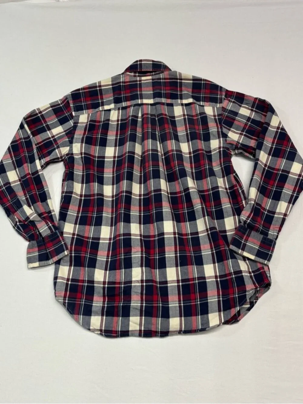 Ralph Lauren Navy, Red & White Plaid Button-Down Shirt Size 10-12 - 523